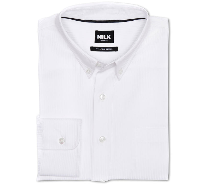 Antila 100s White Mini Herringbone Shirt