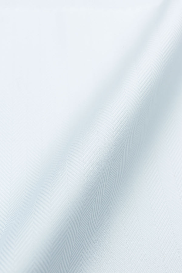 Chevron 80s White Herringbone Fabric
