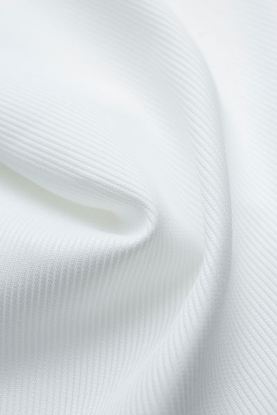 white fabric for dress Mason White Ribbed Piquet Fabric