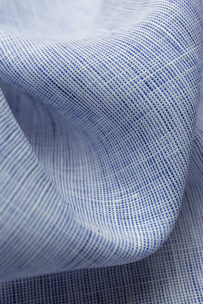 Tango Blue Chambray Linen Fabric by MILK Shirts