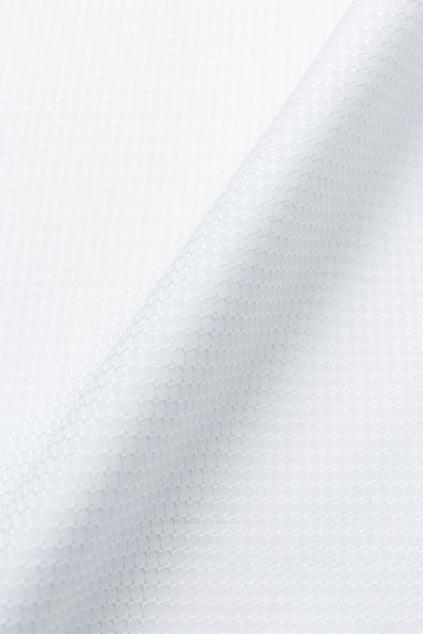Webber 90s White Jacquard Fabric