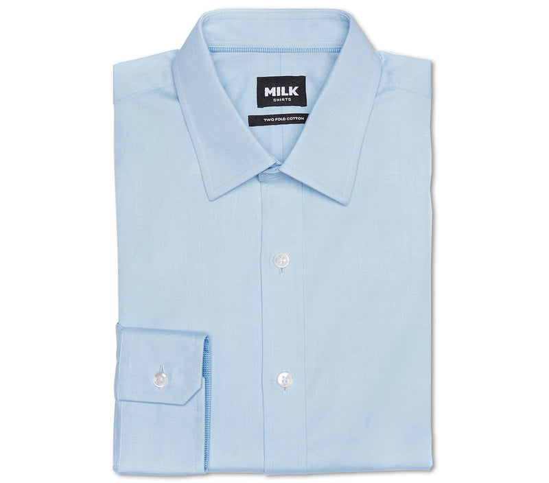 Zeus 80's Light Blue Pinpoint with contrast Shirt