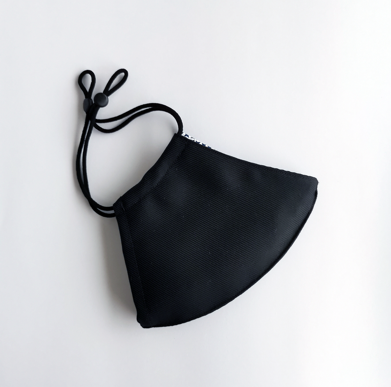 REUSABLE COTTON FACE MASK - BLACK TWILL