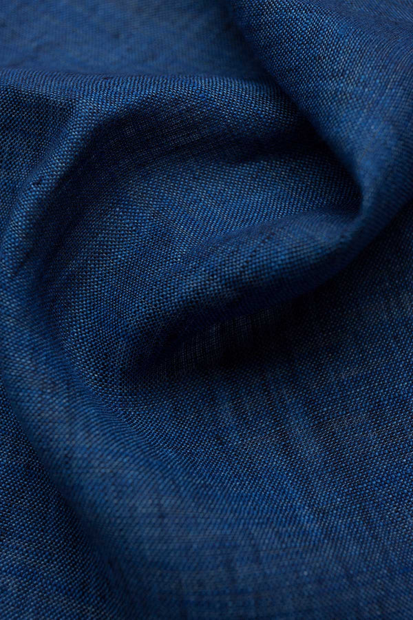 Polo Blue Linen Fabric
