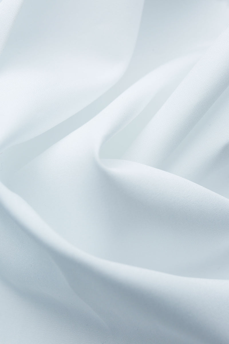 Tuxedo Dove 140s White Poplin Fabric