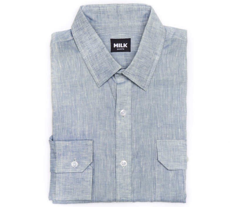 Portofino Light Blue Linen Shirt