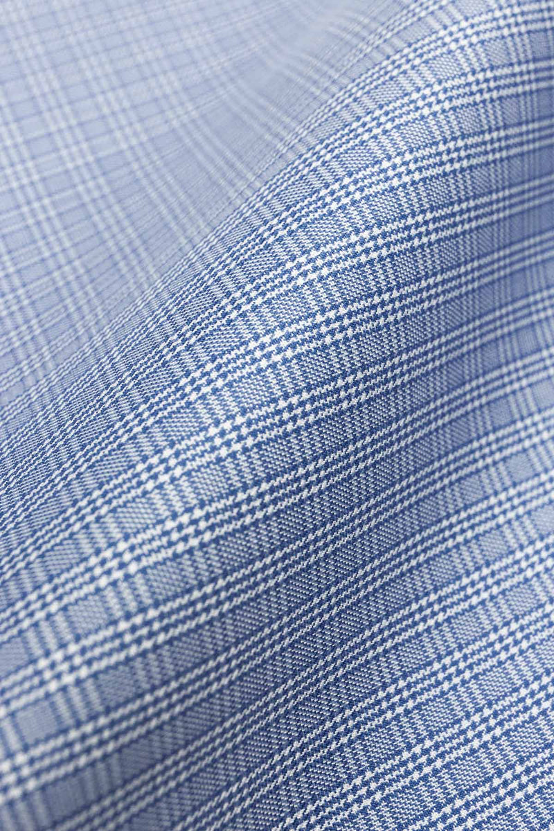 Strata 120s Blue Multi Check Twill Shirt