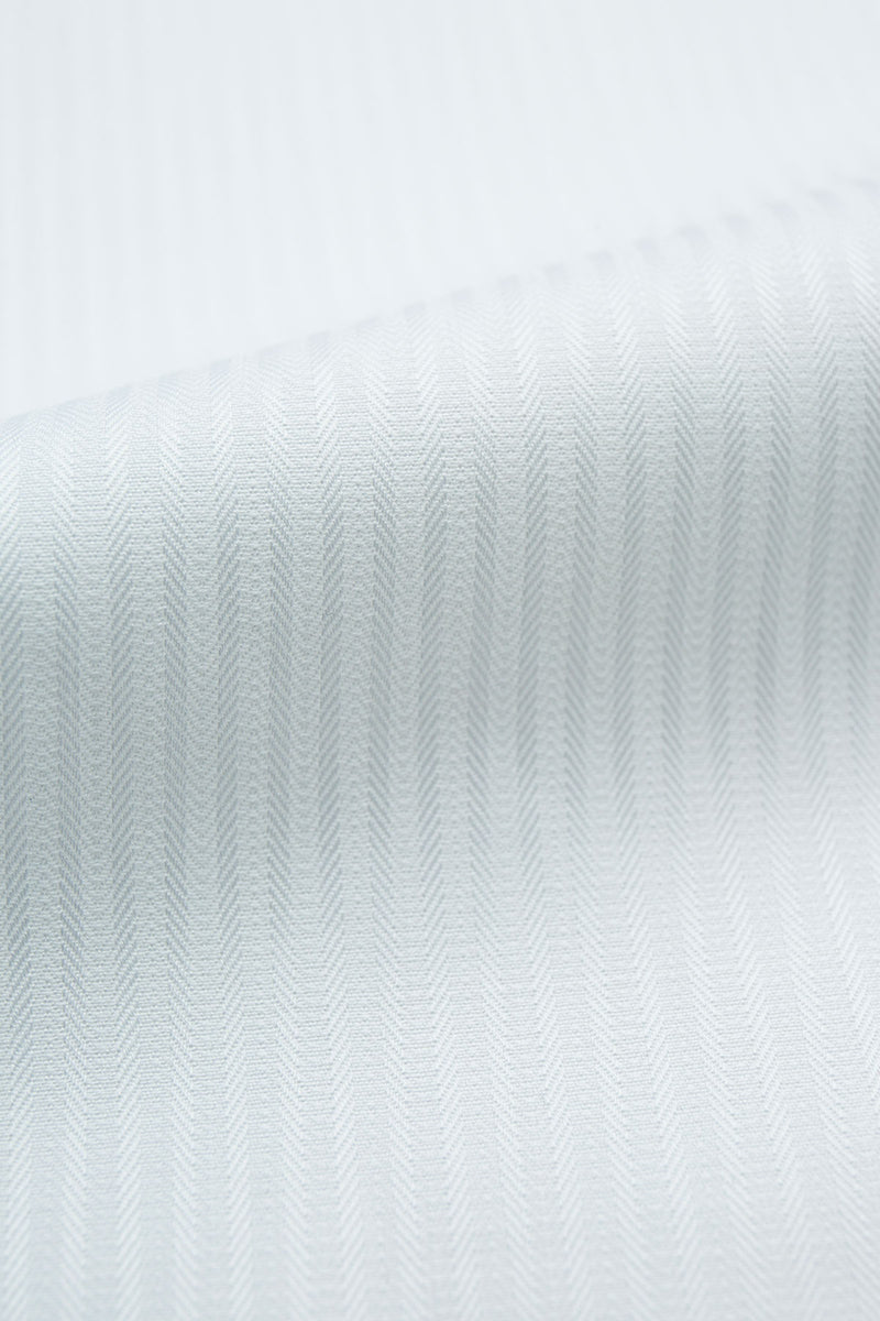 Antila 100s White Mini Herringbone Fabric