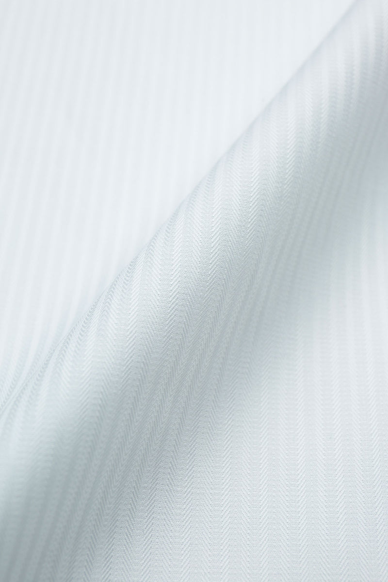 Antila 100s White Mini Herringbone Fabric