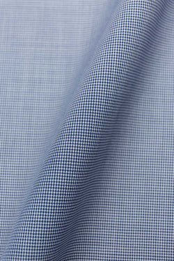 Avant 120s Ink Blue Mini Houndstooth Fabric