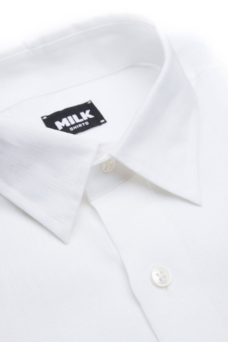 Capri White Linen Shirt