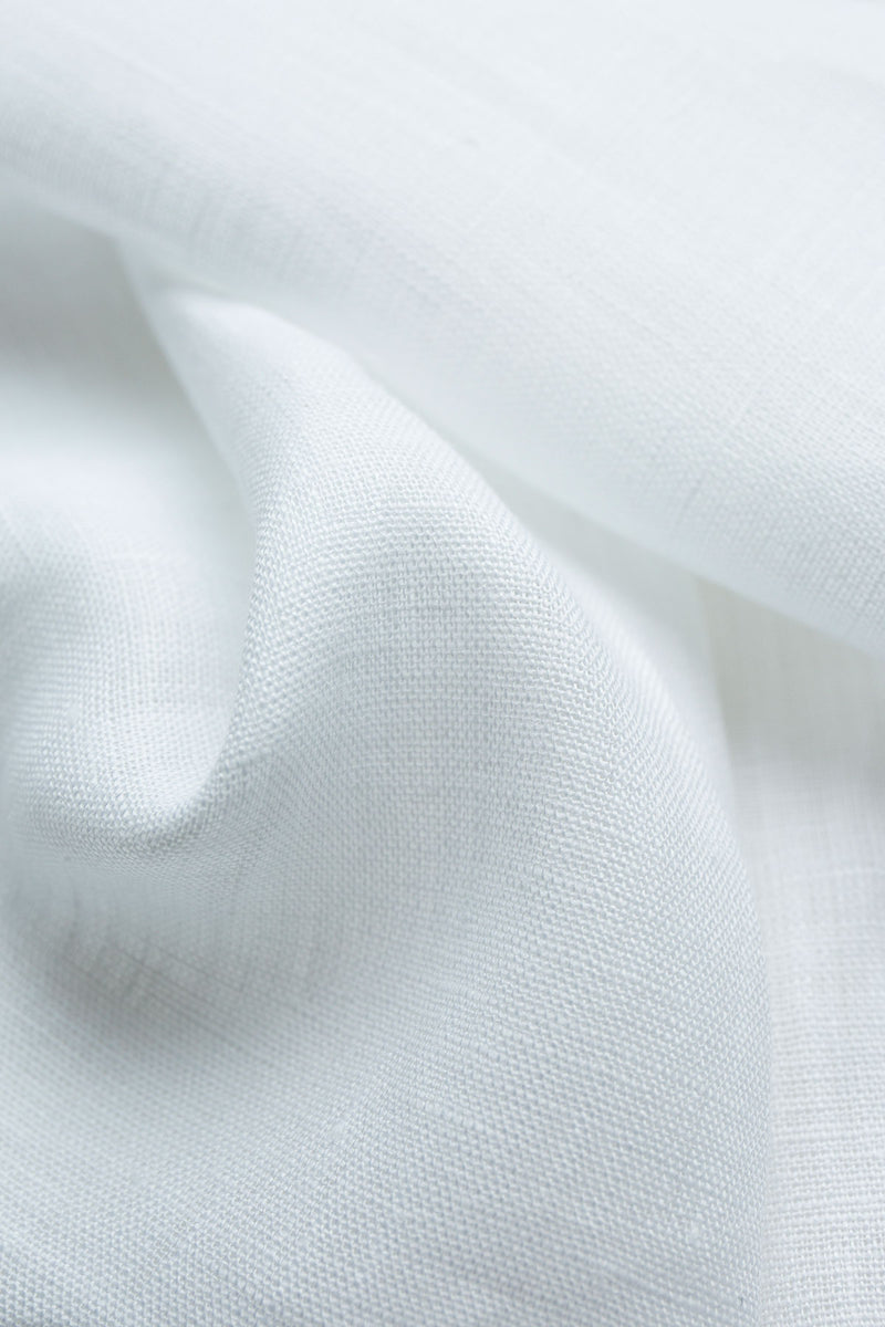 Capri White Linen Fabric