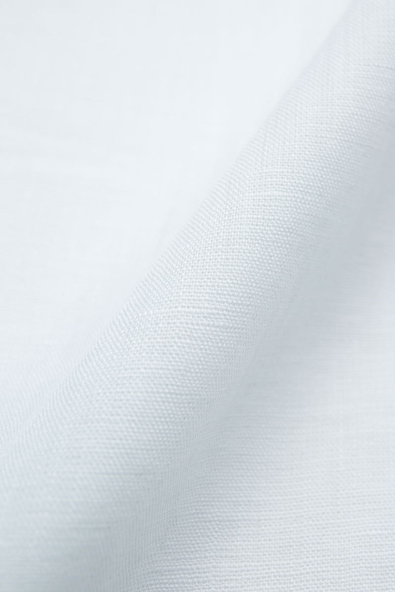 Capri White Linen Fabric