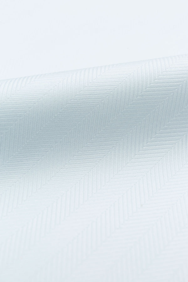 Chevron 80s White Herringbone Fabric