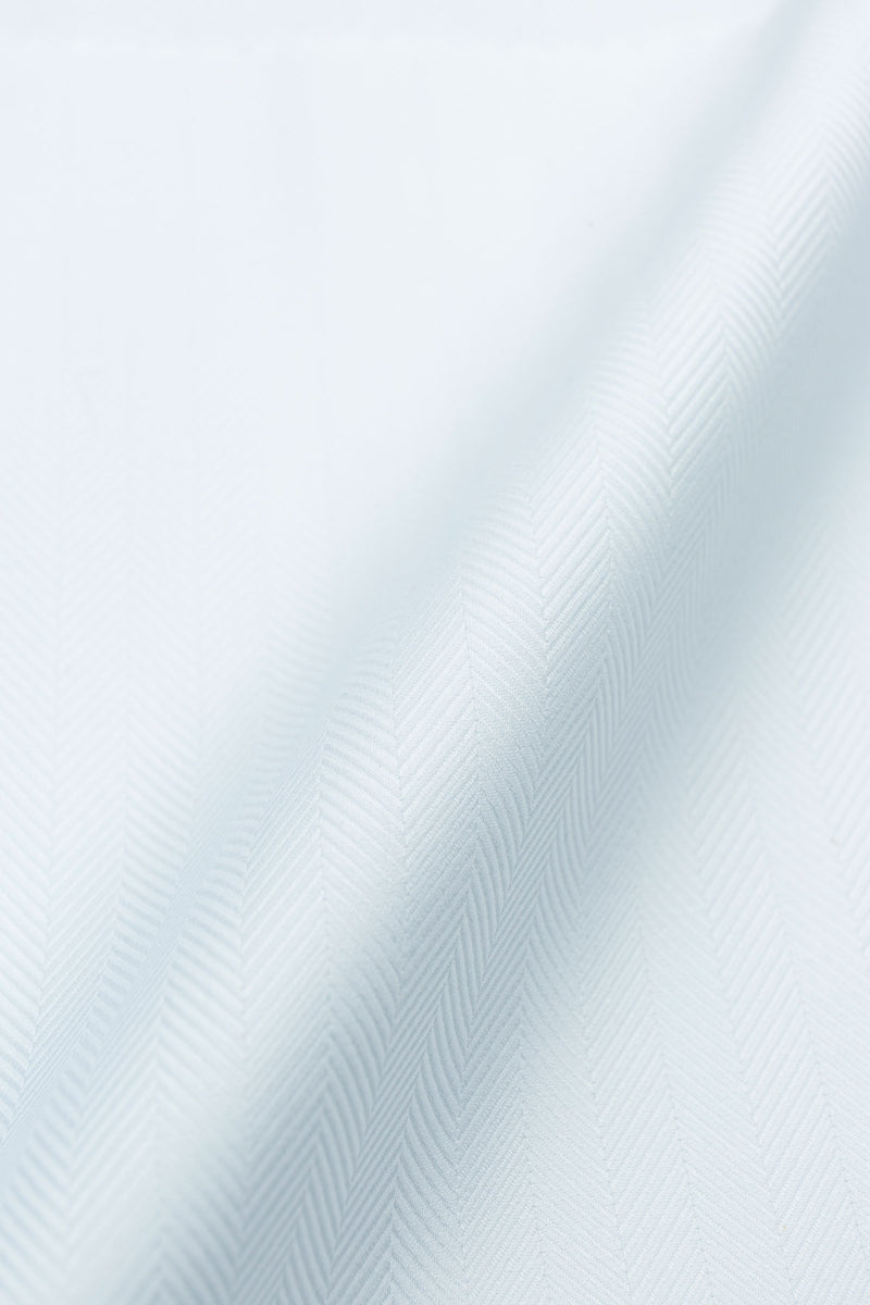 Chevron 80s White Herringbone Fabric