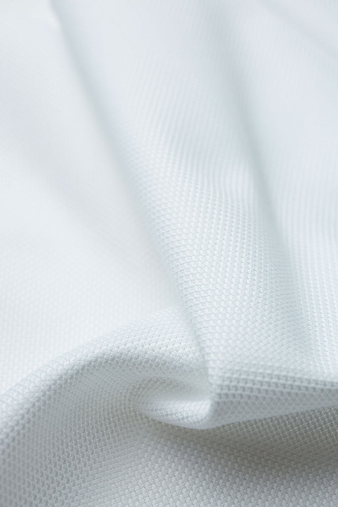 dress shirt fabric Cleo 80s Textured White Cloth Fabric by MILK Shirts