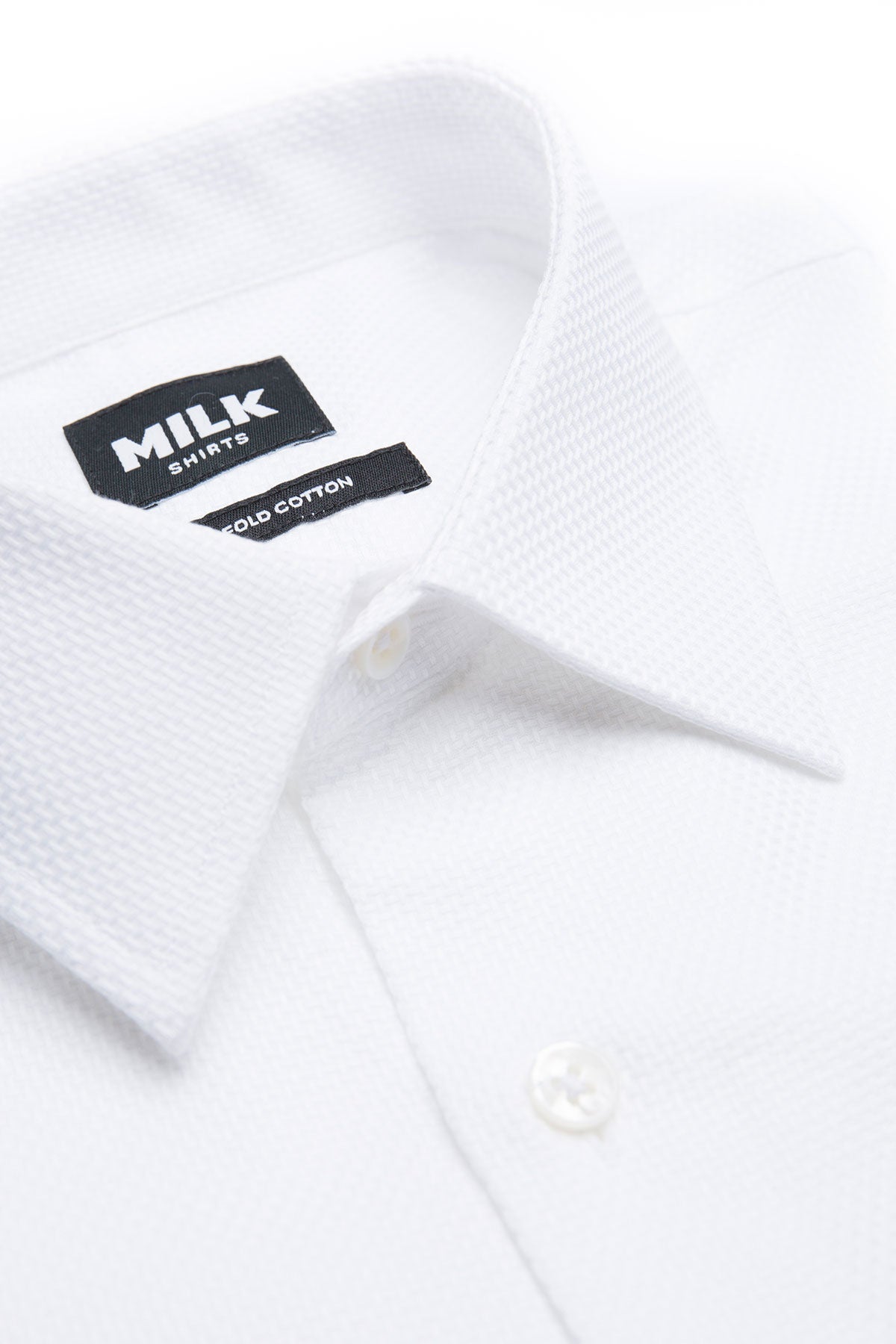 Cross 90s White Panama Shirt by Milk Shirts
