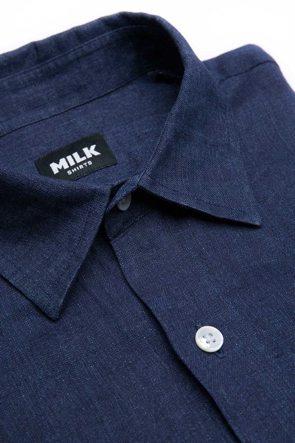 Dhillon Denim Blue Linen Shirt