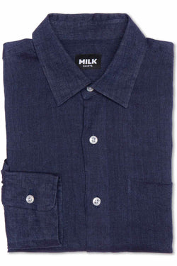 Dhillon Denim Blue Linen Shirt