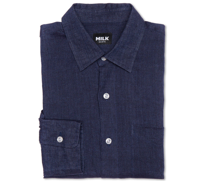 Dhillon Denim Blue Linen Shirt