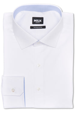 Lux 80s White Pinpoint with contrast Shirt