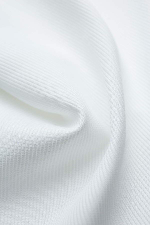 Mason White Ribbed Piquet Fabric