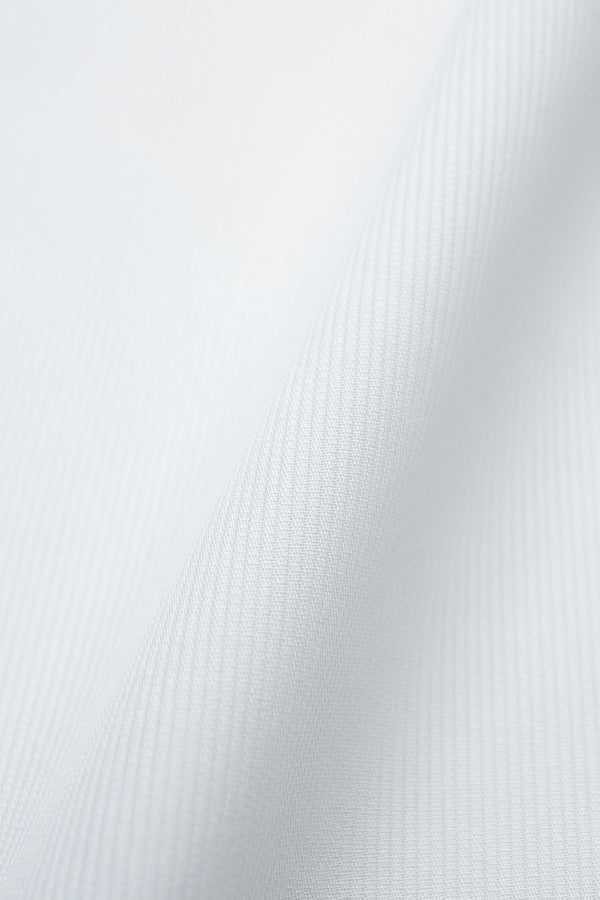 Mason White Ribbed Piquet Fabric