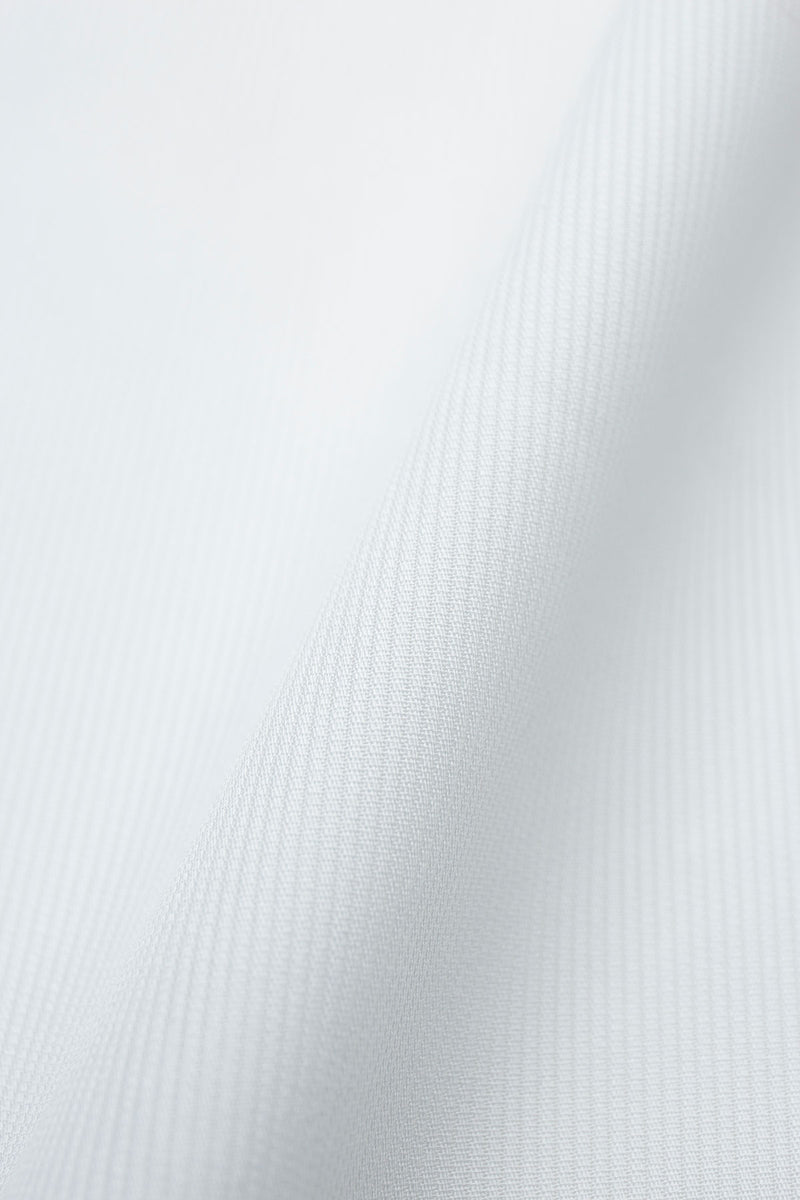 Mason White Ribbed Piquet Shirt