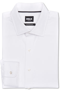 Mason White Ribbed Piquet Shirt