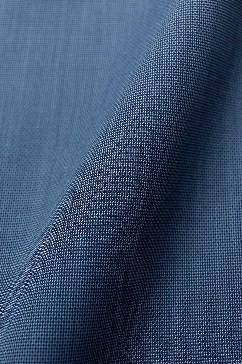 Neptune 100s Indigo Blue Dobby Fabric