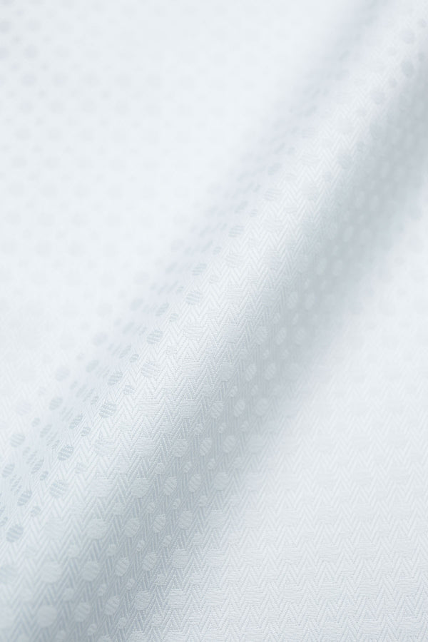 Octance 120s White Patterned Jacquard Fabric