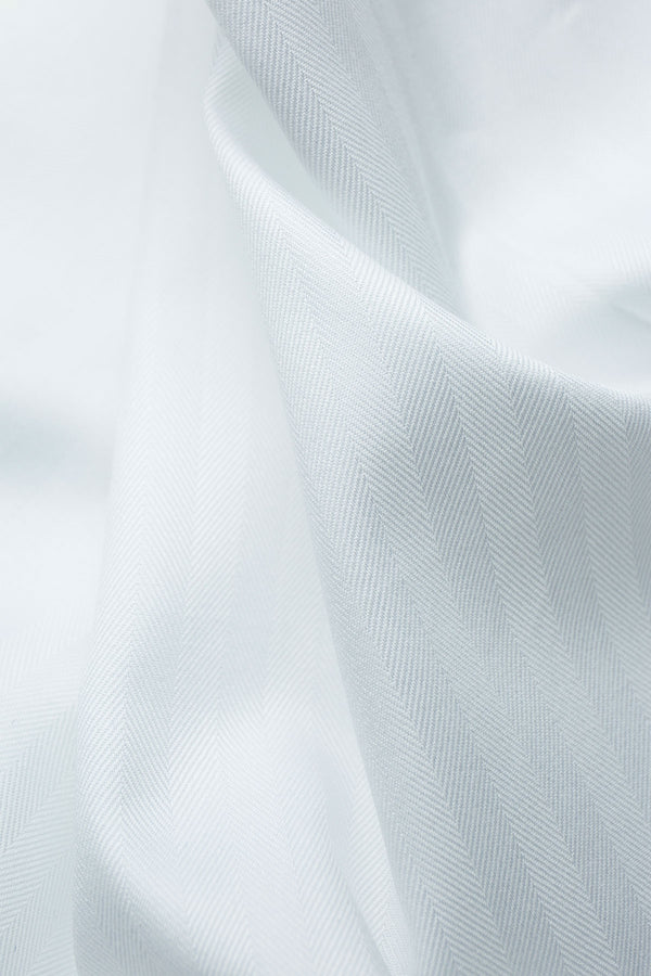 Olay 90s White Herringbone Fabric