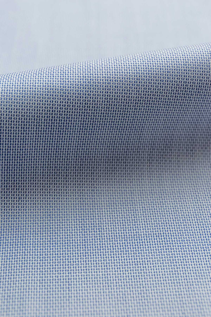 Pluto 100s Smoke Blue Dobby Fabric