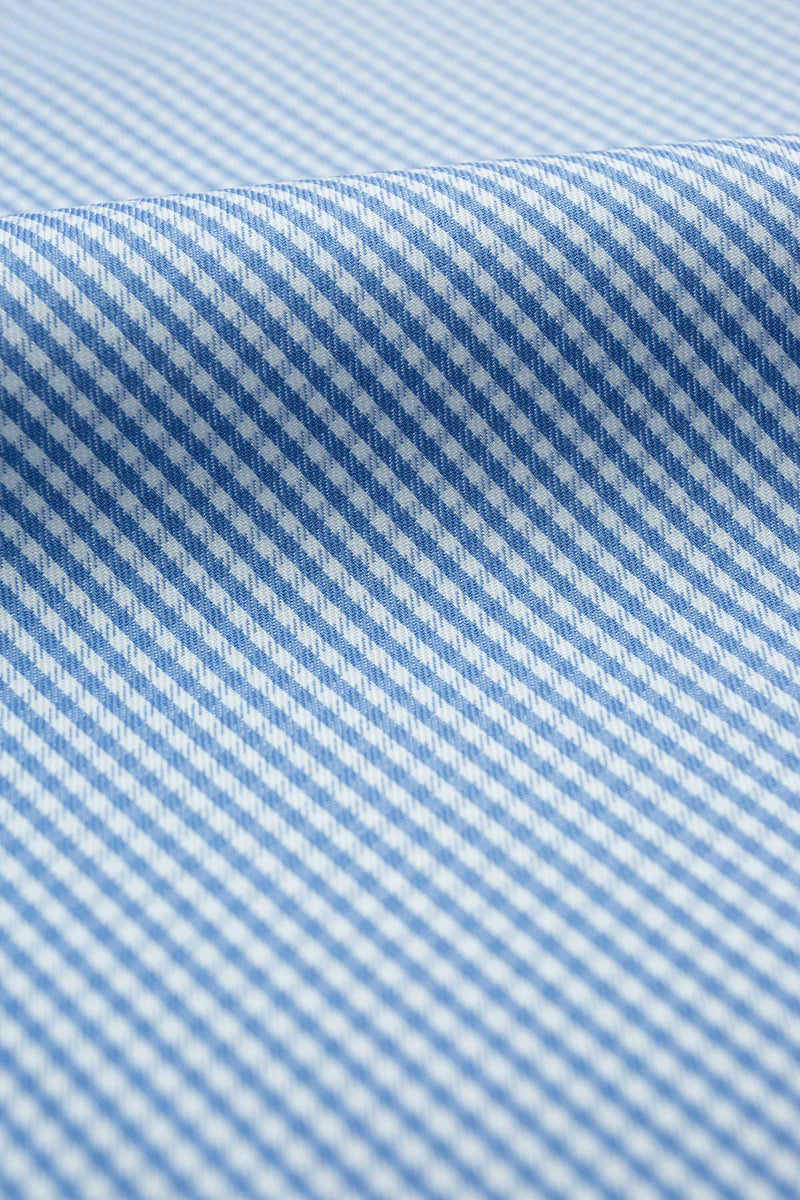 Roxas 100s Blue Gingham Shirt