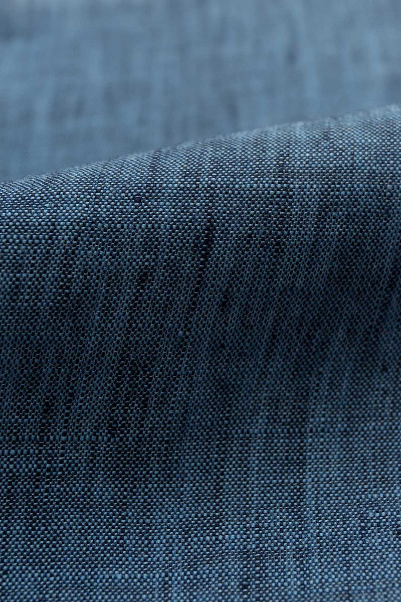 Smoke Blue Linen Fabric by MILK Shirts