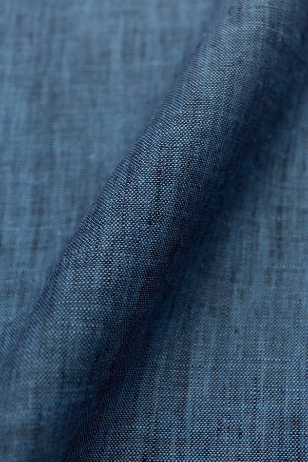 Smoke Blue Linen Fabric