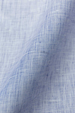 Tango Blue Chambray Linen Fabric