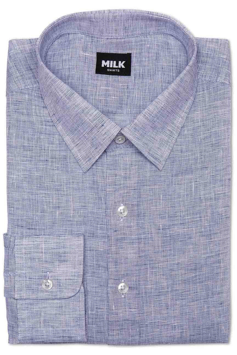 Tango Blue Chambray Linen Shirt