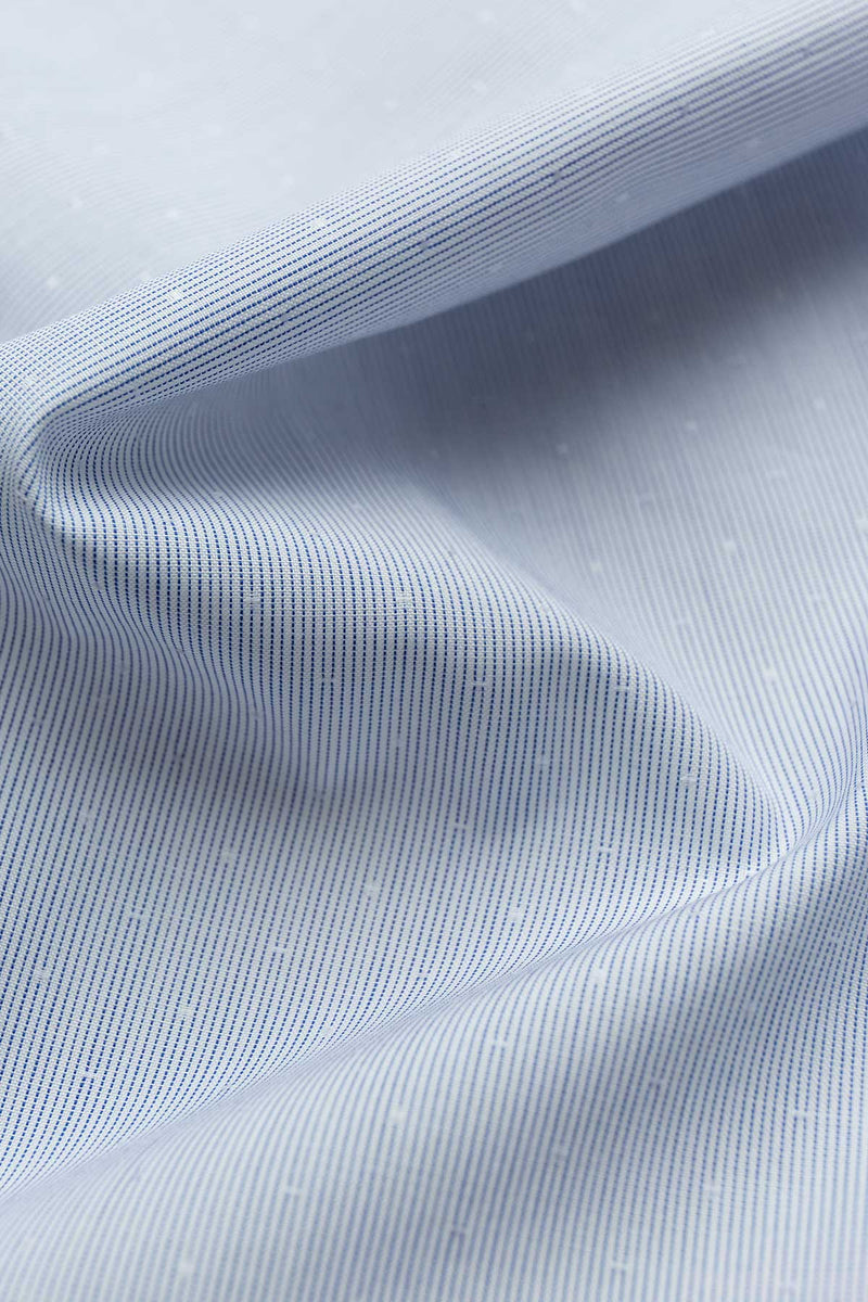 Tetra 100s Light Blue Dobby Fabric by MILK Shirts