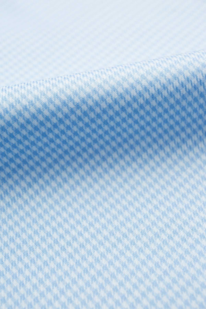 Vevo 100s Light Blue Houndstooth Shirt