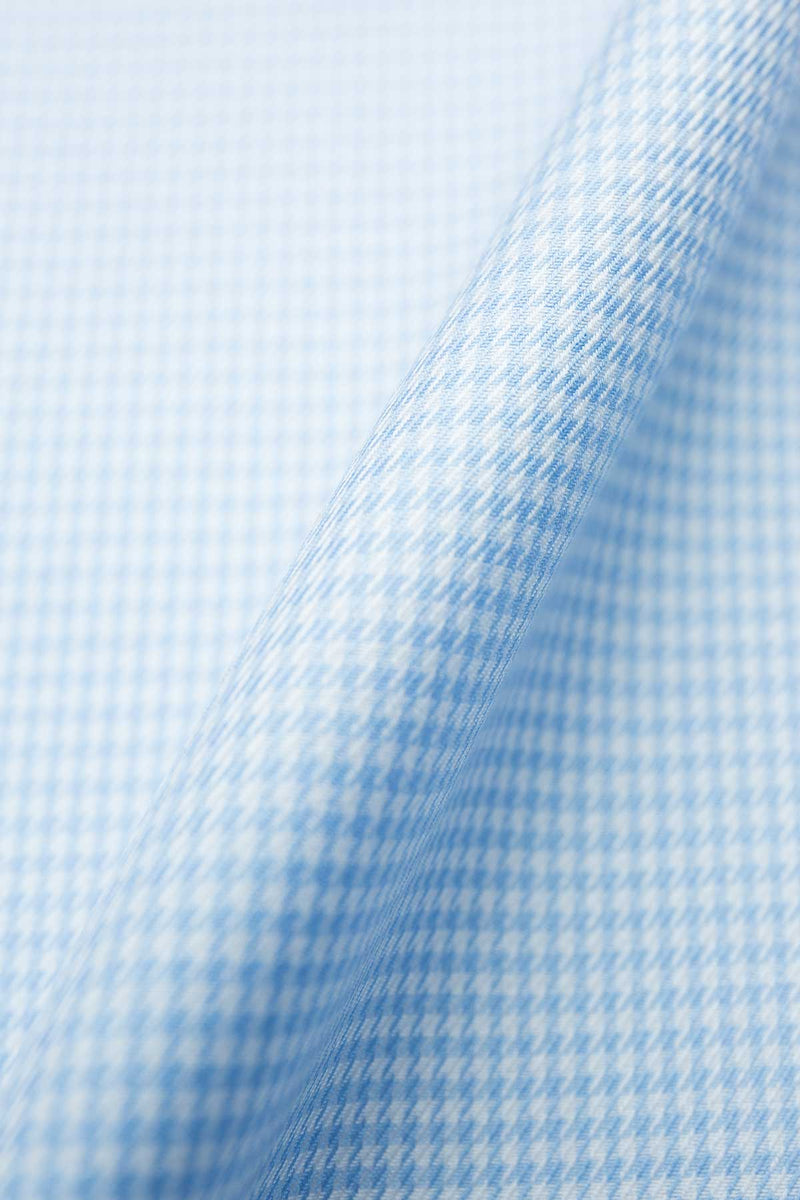 Vevo 100s Light Blue Houndstooth Shirt