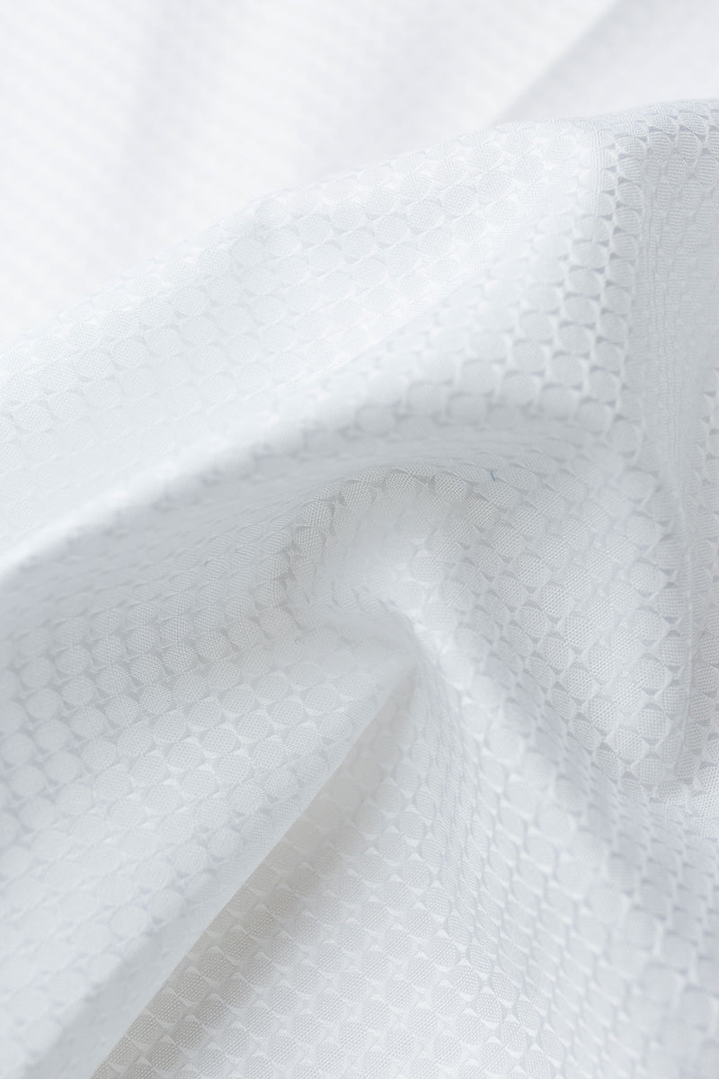 Webber 90s White Jacquard Fabric