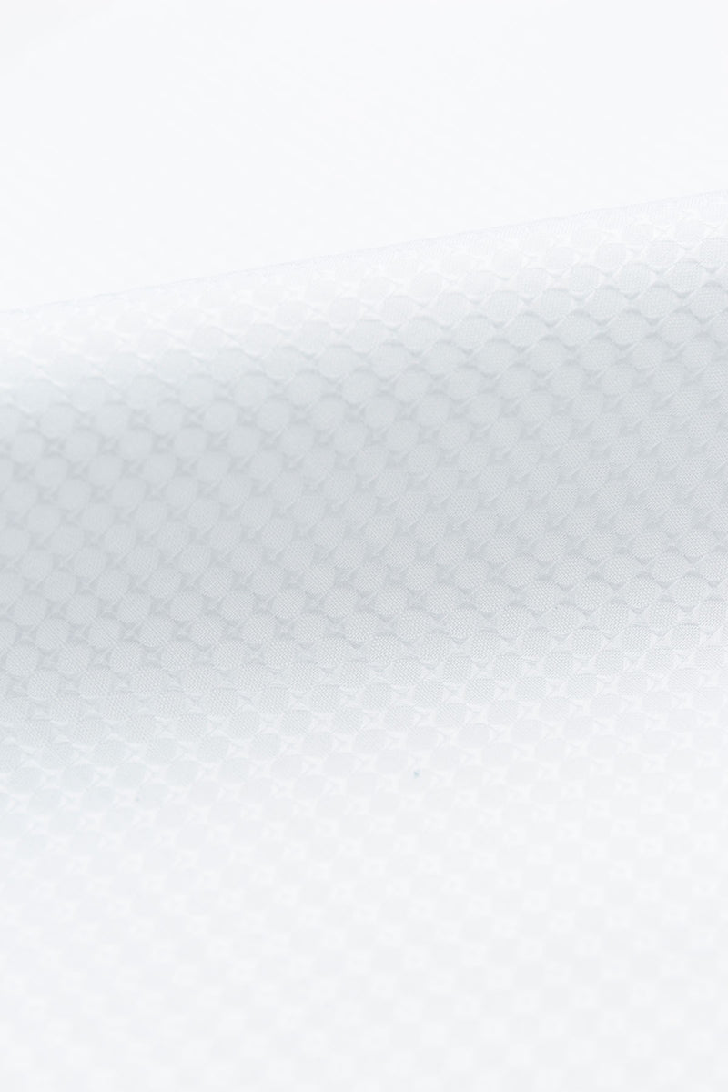 Webber 90s White Jacquard Fabric