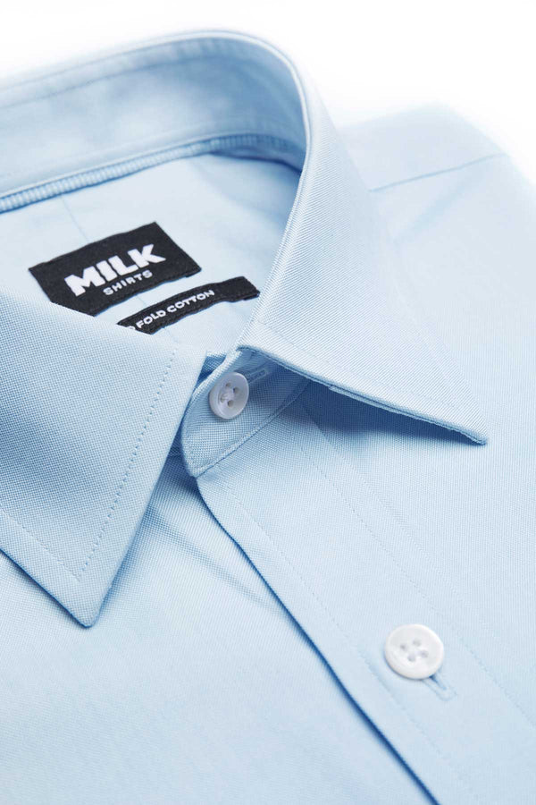 Zeus 80's Light Blue Pinpoint with contrast Shirt