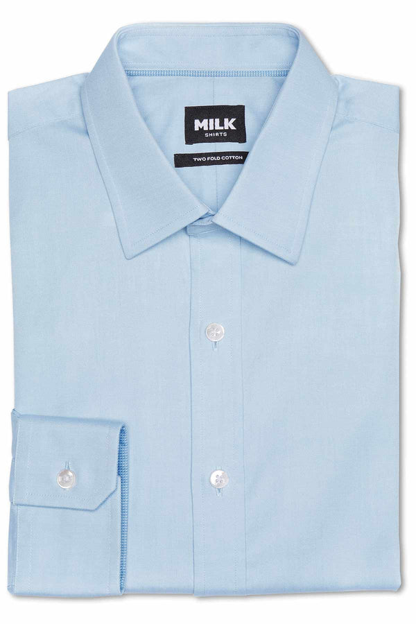 Zeus 80's Light Blue Pinpoint with contrast Shirt
