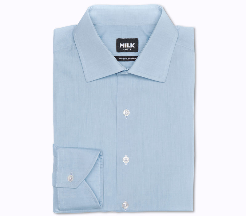 Zubin 100s Blue Poplin Shirt