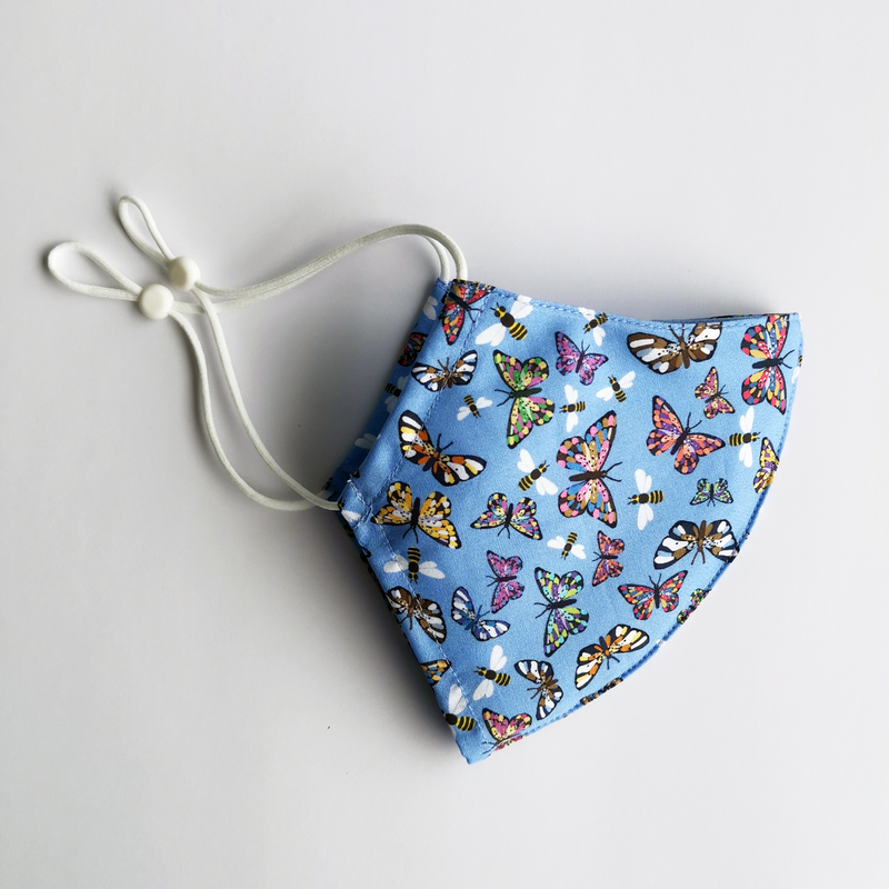 LIMITED EDITION REUSABLE COTTON FACE MASK - BUTTERFLIES